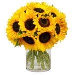 12 Sunflower in Vase JuneFlowers.com