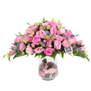 Send Fantasy of Lavish Pink Rose Flowers Mix Arrangement in Bangalore | Order now Jf