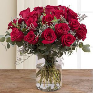 Love of 24 Red Roses in Vase | Florist Mumbai Delivery| Order Now at JF
