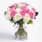 Lovely Pink & White Rose | Roses in the vase | June flowers