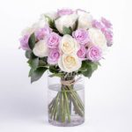 Lovely Purple & White Roses | Flowers Online Delivery India | Order Now June Flowers