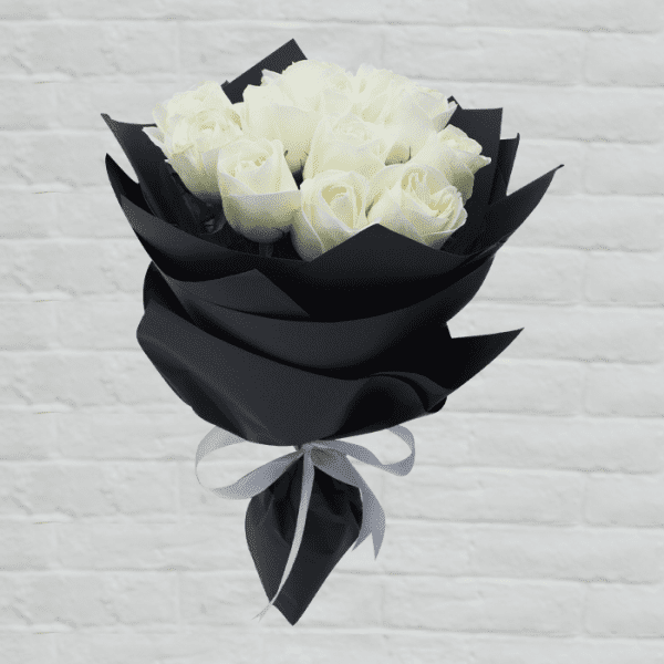 bouquet-of-dozen-white-rose | Online white roses bouquet Delivery in India | JF