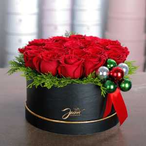 Box of Red Roses - Christmas Gifts | Online christmas bouquets delivered in India | JuneFlowers.com