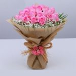 pink roses bouquet Delivered Today! Bangalore Florist - JuneFlowers.com