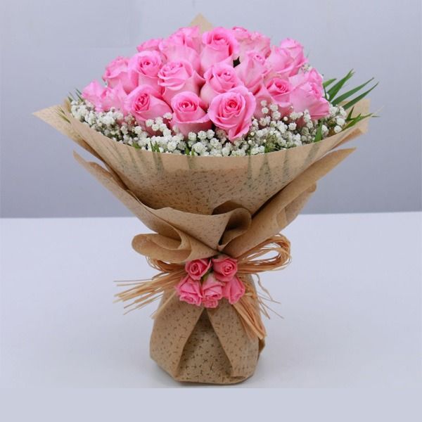c56f5341-000a-466a-9c3c-7ecfe02aeea1 pink roses bouquet Delivered Today! Bangalore Florist - JuneFlowers.com