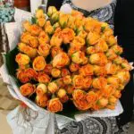 Charming Orange Rose Bouquet | Juneflowers.com
