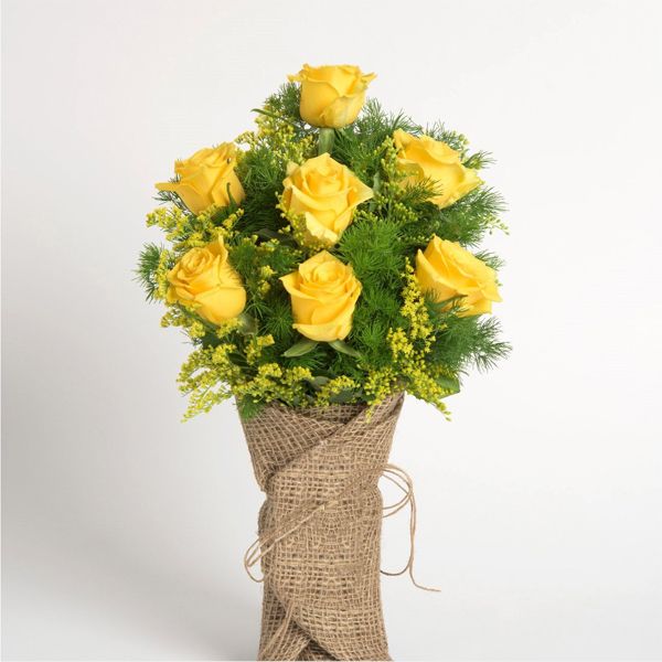 my_world Send Now yellow roses Bouquet | Online Flower Delivery in Bangalore | JuneFlowers.com