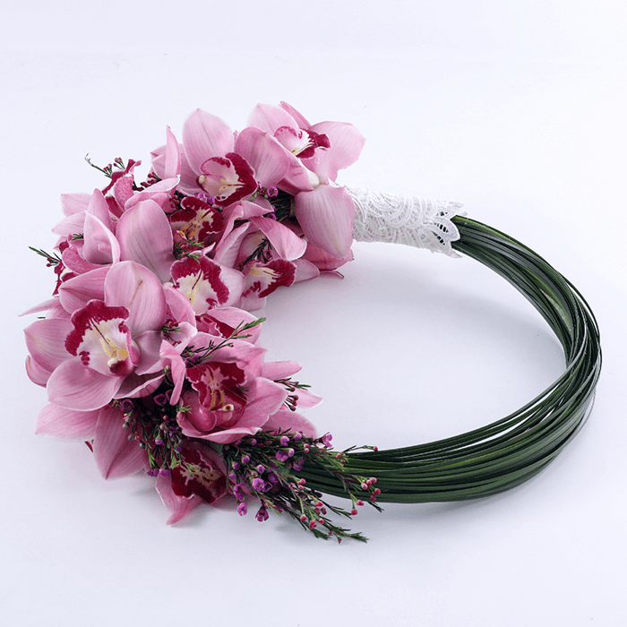 Bridal Bouquet - Cymbidium %title% %page% | Bridal Flower crown Bouquet | Juneflowers.com