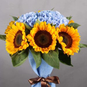 Cool Moment - Order Sunflower & Hydrangea | Juneflowers.com