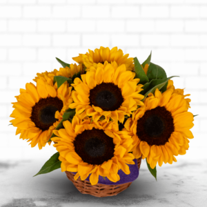 Summer's Promise - sunflower in Bangalore - flower gift basket - Order Now at June Flower