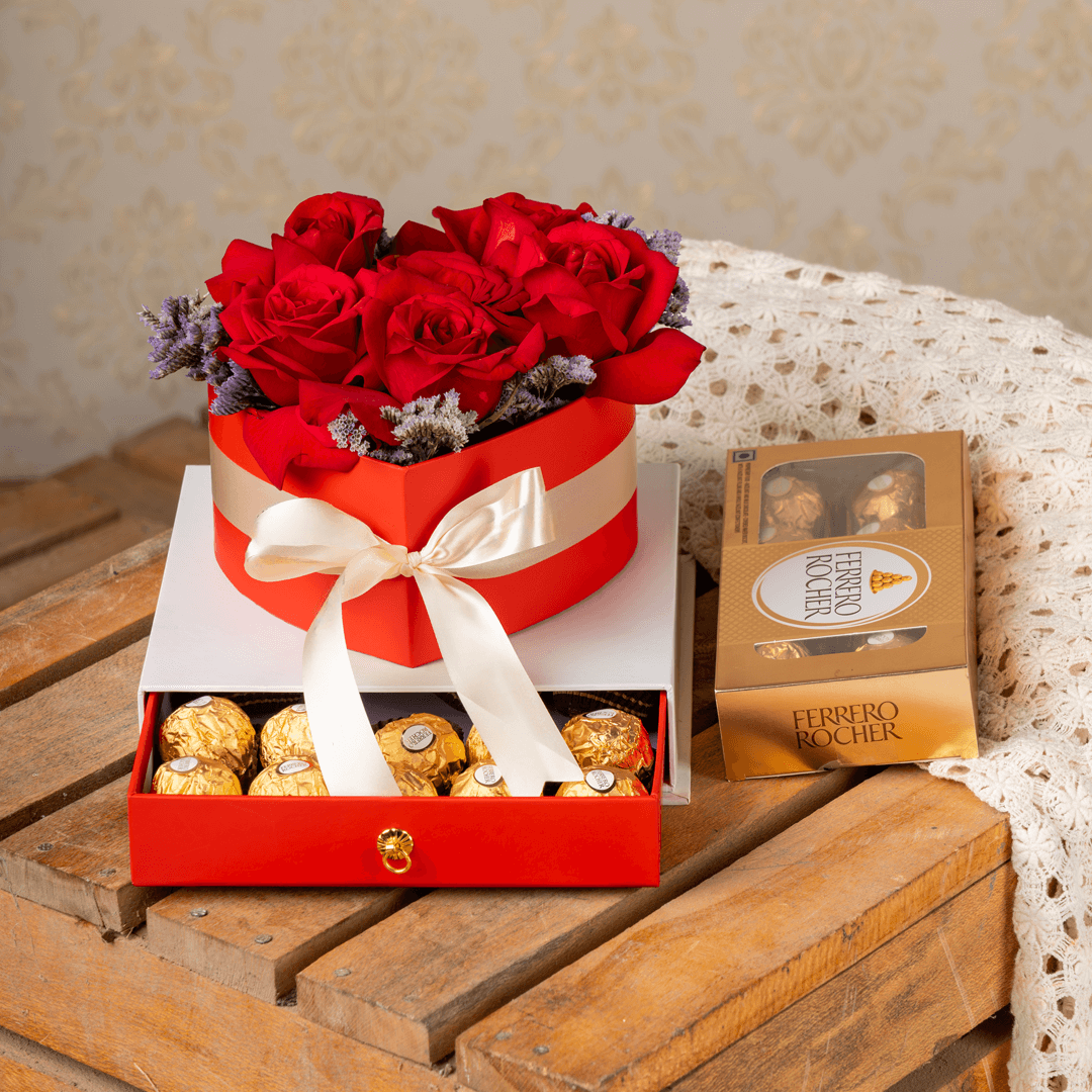 Love Bites (3) Heart and Roses Chocolate - Love Bites by June Flowers | Irresistible Treats for Every Occasion