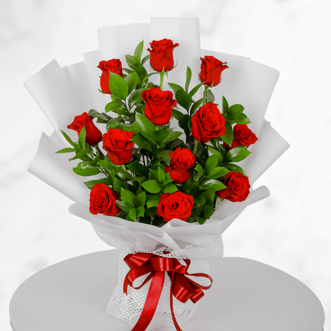 Pure Love bouquet Send Stunning 12 Red Roses Bouquet – A True Symbol of Love