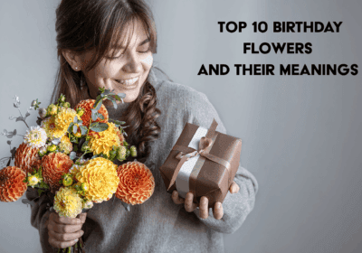 A vibrant assortment of the top 10 birthday flowers, each symbolizing unique meanings like love, joy, and friendship, perfect for birthday celebrations.