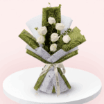 Graceful Glow White Rose Bouquet1