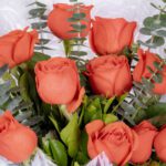 Orange Crush - 10 Orange Roses Bouquet 2